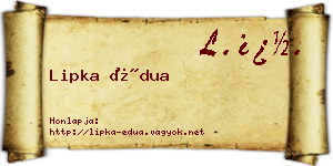 Lipka Édua névjegykártya
